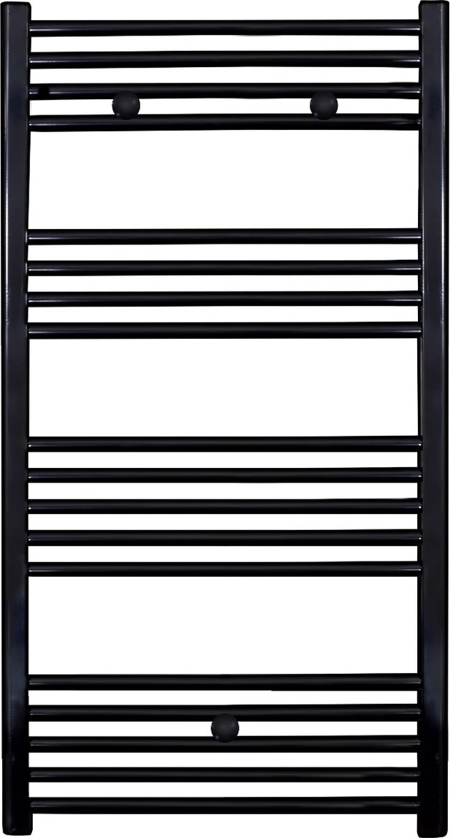 BELRAD handdoekradiator 1100x600 mm - Mat zwart - 558W