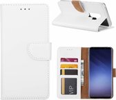 LuxeBass Hoesje geschikt voor Samsung Galaxy S9+ Portemonnee hoesje - Wit