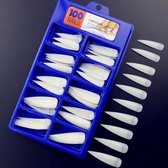 nageltips 100 stuks transparant plaknagels zelfklevende - Nageltips Set - press on nagels - Kunstnagels 100 Stuks