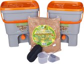 Bokashi starter set - Compostbak - 2 emmers en 2kg EM starter - Natuurlijk - Composteren