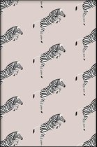 Walljar - Zebra Pattern - Dieren poster
