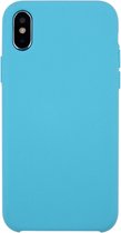 Apple iPhone XS Hoesje - Mobigear - Rubber Touch Serie - Hard Kunststof Backcover - Blauw - Hoesje Geschikt Voor Apple iPhone XS