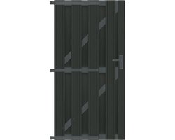 Tuindeur composiet Stijl antraciet met antraciet alu frame incl. hang&sluitwerk (100 x 180 cm)