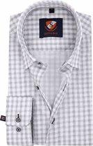 Suitable - Overhemd Grey Check - 42 - Heren - Slim-fit