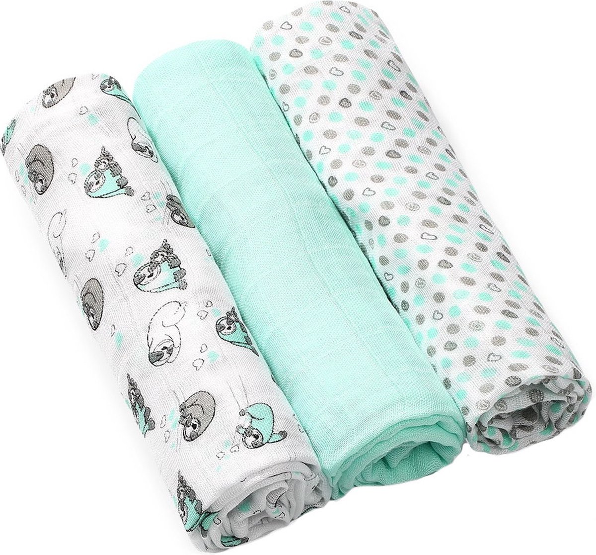 Baby Ono Bamboo Sloth 3 Stuks Hydrofiel Luiers 397/04