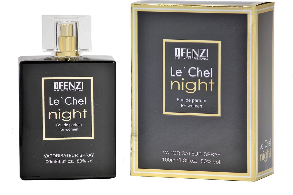 Amber, Houtachtige merkgeur voor dames - JFenzi - Eau de Parfum - Le’ Chel Night - 100ml - 80% ✮✮✮✮✮ - Cadeau Tip !