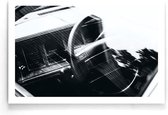 Walljar - Steering Wheel - Zwart wit poster