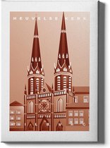 Walljar - Heuvelse Kerk - Muurdecoratie - Canvas schilderij