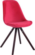 Eetkamer - Bezoekersstoel Sievi Velvet Round legs CE, Rood