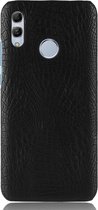 Huawei P Smart (2019) Hoesje - Mobigear - Croco Serie - Hard Kunststof Backcover - Zwart - Hoesje Geschikt Voor Huawei P Smart (2019)