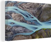 Canvas Schilderij Smeltwater van gletsjer - 60x40 cm - Wanddecoratie