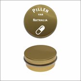 Pillen Blikje Met Naam Gravering - Nathalia