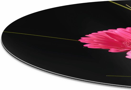 Cercle mural Artaza Dibond Fleurs de Gerbera Roses - Ø 90 cm - Groot - Cercle mural - Peinture ronde - Pour intérieur et extérieur
