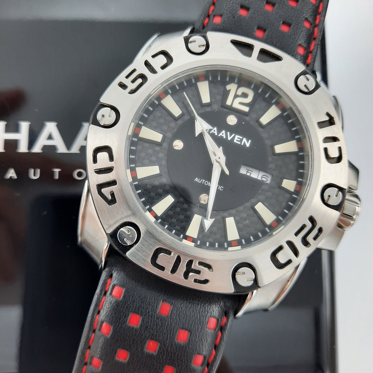 Haaven Watches - 9310-02 - Horloges voor mannen - Automatisch Polshorloge (met Myota 8205 uurwerk) - Heren - 55mm - Met luxe horlogebox