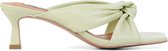 BiBi Lou Slippers Dames Sandalen / Instappers / Damesschoenen - Leer - Kitten heel - 549Z10VK - Mint - Maat 41