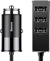 Baseus Autolader laadstation Enjoy Together 4 interfaces output verdeler 5.5A zwart (CCTON-01)