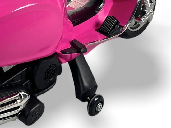 Vespa Primavera, scooter électrique 12 volts -rose- musique et