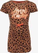 TwoDay meisjes jurk met luipaardprint - Bruin - Maat 98/104