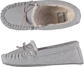 Sloffen dames moccassin vilt look - Grijs - Maat 37/38