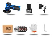 Supremium Mini Borstelloze Haakse Slijpmachine l Snoerloze Polijstmachine l Slijpmachine l Haakse Slijpmachine l Gereedschap l Polijstmachine l Blauw