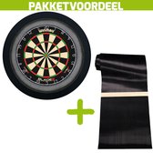 Winmau Blade 6 + Rubberen Dartmat 120*300 incl oche + Dartbordverlichting Deluxe (Zwart)