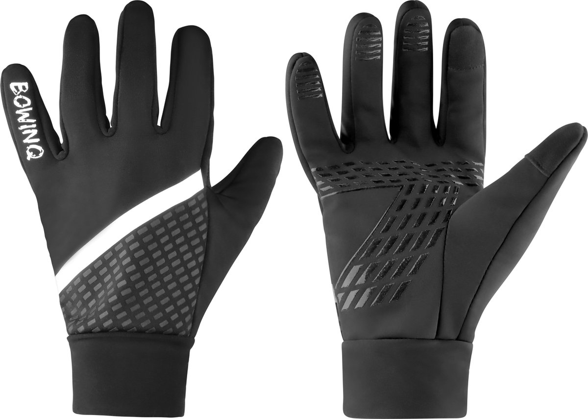 Reflecterende hardloop handschoenen - Sporthandschoenen - Maat L - BOWINQ® Tokyo Reflective Gloves