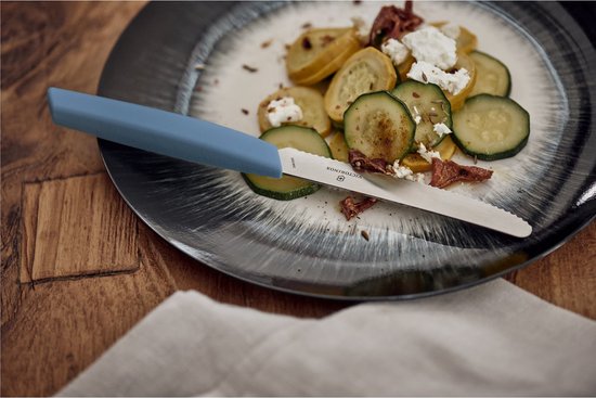 Couteaux à tomates Victorinox Swiss Modern - 6 pièces - Inox / Blauw - Kartel