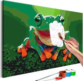 Doe-het-zelf op canvas schilderen - Laughing Frog.
