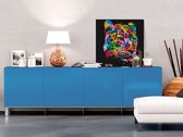 Doe-het-zelf op canvas schilderen - Colourful Leopard.