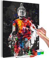 Doe-het-zelf op canvas schilderen - Buddha in Colours.