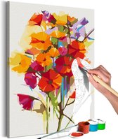 Doe-het-zelf op canvas schilderen - Summer Flowers.