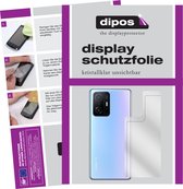 dipos I 2x Beschermfolie helder compatibel met Xiaomi Mi 11T Pro Achterkant Folie screen-protector (expres kleiner dan het glas omdat het gebogen is)