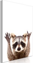 Schilderij - Raccoon (1 Part) Vertical.