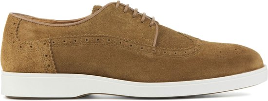 Stefano Lauran Mannen Suède Veterschoenen / Herenschoenen S3037min - Bruin  - Maat 46 | bol.com