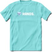 Daimond Hands - Crypto T-Shirt Kleding Cadeau | Dames / Heren / Unisex | Bitcoin / Ethereum shirt | Grappig Verjaardag kado | BTC Tshirt Met Print | - Licht Blauw - XXL