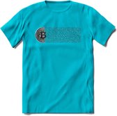 Blockchain - Crypto T-Shirt Kleding Cadeau | Dames / Heren / Unisex | Bitcoin / Ethereum shirt | Grappig Verjaardag kado | BTC Tshirt Met Print | - Blauw - XXL