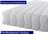 1-Persoons BAMBOO Matras - Pocketvering HR45 Koudschuim - 21 cm - Gemiddeld ligcomfort - 90x220/21