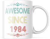 Verjaardag Mok awesome since 1984 | Verjaardag cadeau | Grappige Cadeaus | Koffiemok | Koffiebeker | Theemok | Theebeker