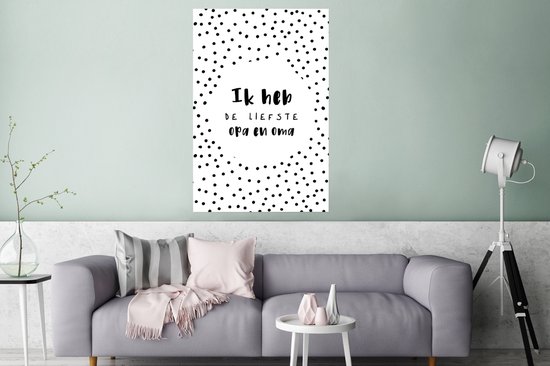 Affiche 'J'ai le grand-père et la grand-mère les plus adorables' - Proverbes - Citations - 80x120 cm