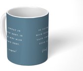 Mok - Koffiemok - Zoon - Relatie - Blauw - Quote - Mokken - 350 ML - Beker - Koffiemokken - Theemok - Mok met tekst