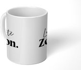 Mok - Koffiemok - Zoon - Spreuken - Liefste Zoon - Zwart - Wit - Quotes - Kind - Mokken - 350 ML - Beker - Koffiemokken - Theemok - Mok met tekst