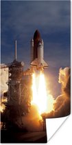 Poster Space shuttle lancering - 75x150 cm