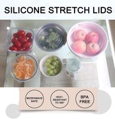Siliconen Food Cover Set - Vershoud deksels - Set van 6 - Ecologisch - Duurzaam - Voedsel Covers - Afsluitdeksel - Vershoudfolie - Waterdicht - Flexibel - Stretch - Rekbaar - Herbr