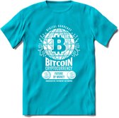 Bitcoin Future - Crypto T-Shirt Kleding Cadeau | Dames / Heren / Unisex | Bitcoin / Ethereum shirt | Grappig Verjaardag kado | Tshirt Met Print | - Blauw - S