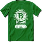 Bitcoin Future - Crypto T-Shirt Kleding Cadeau | Dames / Heren / Unisex | Bitcoin / Ethereum shirt | Grappig Verjaardag kado | Tshirt Met Print | - Donker Groen - M