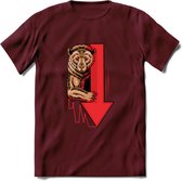 Bear Market - Crypto T-Shirt Kleding Cadeau | Dames / Heren / Unisex | Bitcoin / Ethereum shirt | Grappig Verjaardag kado | Tshirt Met Print | - Burgundy - S