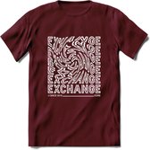 Exchange - Crypto T-Shirt Kleding Cadeau | Dames / Heren / Unisex | Bitcoin / Ethereum shirt | Grappig Verjaardag kado | Tshirt Met Print | - Burgundy - XXL