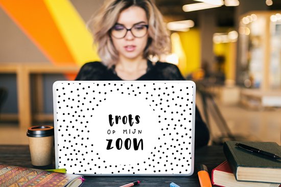Laptop sticker - 15.6 inch - Zoon - Design - Stippen - Spreuken - Quotes - 36x27,5cm - Laptopstickers - Laptop skin - Cover