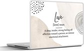 Laptop sticker - 12.3 inch - Woordenboek - Love - Spreuken