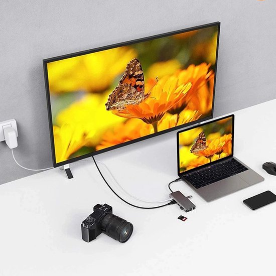 In Round USB C Hub 11 Poorten – Usb-c Kabel Adapter Laptop 2.0 HDMI - In Round